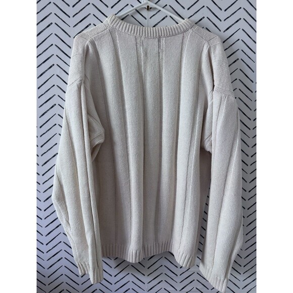 Vintage Old Glory Sweater Mens Large Pullover Knit Flag USA Crew Neck Patriotic - Picture 2 of 7